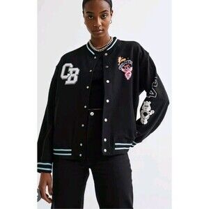 Carebear Sweatshirt Varsity Snap Up Jacket With Pockets Size M/L